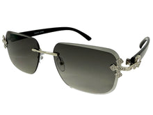 Classy Elegant Luxury Modern Hip Hop Style SUNGLASSES Rimless Silver Frame 7542