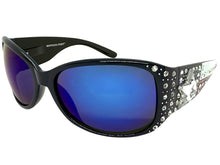 Classy Elegant Western Cowgirl Style Montana West SUNGLASSES Blue Frame - Bling Texas Flag SGS-TX03