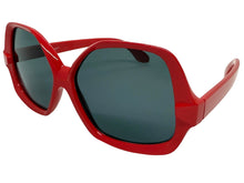 Oversized Exaggerated Vintage Retro Style SUNGLASSES Large Red Frame 4754