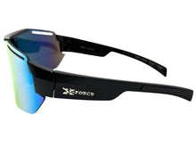 Oversized Sporty Wrap Around Cycling Fishing Biker SUNGLASSES Large Black Frame - Gold Lens 5204