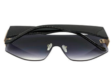 Oversized Futuristic Modern Retro Shield Style SUNGLASSES Large Flat Gradient Lens 10858