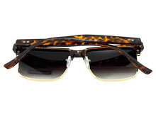 Classy Elegant Modern Retro Hip Hop Style SUNGLASSES Square Tortoise & Gold Frame 6462