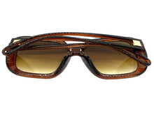 Oversized Exaggerated Vintage Retro Style SUNGLASSES Large Square Brown Frame 80960