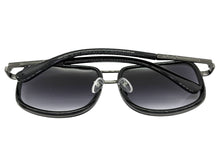 Classic Modern Retro Luxury Designer Style SUNGLASSES Square Black & Gunmetal Frame 3077