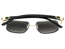 Classy Elegant Luxury Modern Hip Hop Style SUNGLASSES Rimless Gold Frame 7542