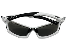Classic Sporty Wrap Around Style SUNGLASSES Large White Frame - Chrome Lens 2745