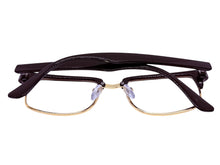 Classic Sophisticated Vintage Retro Style Clear Lens EYEGLASSES Square Black & Gold Frame 5450