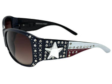 Classy Elegant Western Cowgirl Style Montana West SUNGLASSES Blue Frame - Bling Texas Flag SGS-TX03