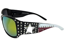 Classy Elegant Western Cowgirl Style Montana West SUNGLASSES Black Frame - Bling Texas Flag SGS-TX03