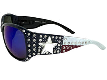 Classy Elegant Western Cowgirl Style Montana West SUNGLASSES Blue Frame - Bling Texas Flag SGS-TX03