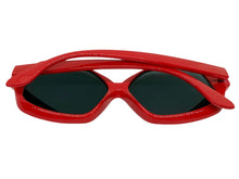 Oversized Exaggerated Vintage Retro Style SUNGLASSES Large Red Frame 4754