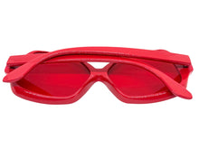 Oversized Exaggerated Vintage Retro Style SUNGLASSES Large Red Frame 4754