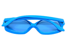 Oversized Exaggerated Vintage Retro Style SUNGLASSES Large Blue Frame 4754