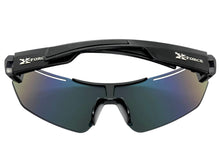 Oversized Sporty Wrap Around Cycling Fishing Biker SUNGLASSES Large Black Frame - Gold Lens 5204