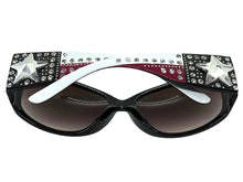 Classy Elegant Western Cowgirl Style Montana West SUNGLASSES Black Frame - Bling Texas Flag SGS-TX03