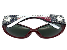 Classy Elegant Western Cowgirl Style Montana West SUNGLASSES Maroon Frame - Bling Texas Flag SGS-TX03
