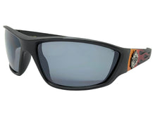 Motorcycle Riding Biker Sporty Wrap Around Choppers SUNGLASSES Safety Eyewear - Orange Flames 6763
