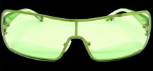 Classic Modern Retro Shield Wrap Style SUNGLASSES Sleek Green Frame 5276
