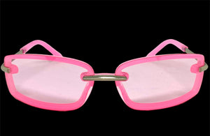 Classic Modern Contemporary Style SUNGLASSES Sleek Hot Pink Frame 80667