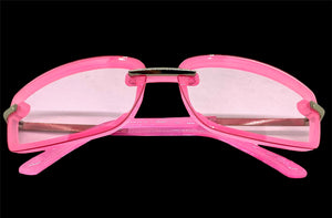 Classic Modern Contemporary Style SUNGLASSES Sleek Hot Pink Frame 80667