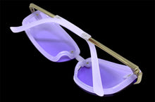 Classic Modern Contemporary Style SUNGLASSES Sleek Purple Frame 80667