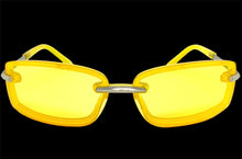 Classic Modern Contemporary Style SUNGLASSES Sleek Yellow Frame 80667