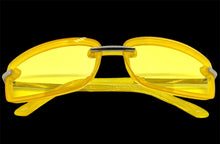 Classic Modern Contemporary Style SUNGLASSES Sleek Yellow Frame 80667
