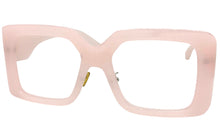 Classic Vintage Retro Style Large Square Pink Lensless Eye Glasses- Frame Only NO Lens 2036