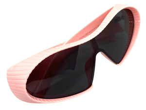 Oversized Exaggerated Modern Retro Futuristic Style SUNGLASSES Large Pink Frame 1308