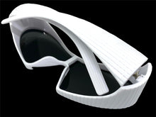 Oversized Exaggerated Modern Retro Futuristic Style SUNGLASSES Large White Frame 1308