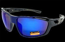 Classic Sporty Wrap Around Style SUNGLASSES Black & Blue Frame 2733