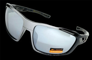 Classic Sporty Wrap Around Style SUNGLASSES Black & Silver Frame 2733