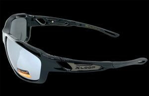 Classic Sporty Wrap Around Style SUNGLASSES Black & Silver Frame 2733