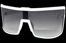 Oversized Exaggerated Modern Retro Style SUNGLASSES Large White Frame 80734