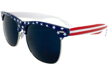 Classic Vintage Retro Style SUNGLASSES Patriotic USA Flag Frame 9133