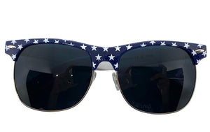 Classic Vintage Retro Style SUNGLASSES Patriotic USA Flag Frame 9133