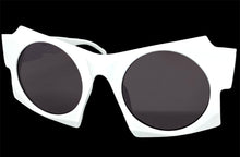 Oversized Exaggerated Modern Retro Style SUNGLASSES Large Funky White Frame 1247