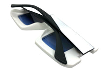 Oversized Exaggerated Vintage Retro Style SUNGLASSES Large Square White Frame 1318