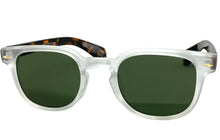 Classic Vintage Retro Style SUNGLASSES Frosted Frame Green Lens 80284