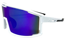 Oversized Retro Sporty Wrap Around Style SUNGLASSES Large White Frame 5230