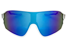 Oversized Retro Sporty Wrap Around Style SUNGLASSES White Frame 5252