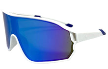 Oversized Retro Sporty Wrap Around Style SUNGLASSES White Frame 5252