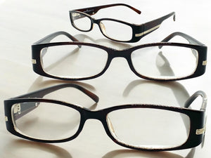 Classy Contemporary Modern Style Clear Lens EYEGLASSES Brown Fashion Frame 4047