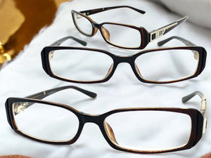 Classy Contemporary Modern Style Clear Lens EYEGLASSES Brown Fashion Frame 4048