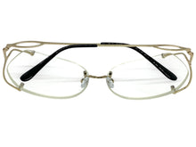 Oversized Exaggerated Vintage Retro Style Clear Lens EYEGLASSES Rimless Gold Frame 4176