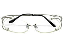 Oversized Exaggerated Vintage Retro Style Clear Lens EYEGLASSES Rimless Silver Frame 4176