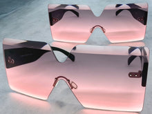 Oversized Exaggerated Modern Retro Shield Style SUNGLASSES Large Flat Lens 4663