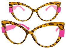 Oversized Exaggerated Vintage Retro Cat Eye Style Clear Lens EYEGLASSES Leopard Frame 5224