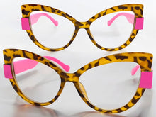 Oversized Exaggerated Vintage Retro Cat Eye Style Clear Lens EYEGLASSES Leopard Frame 5224