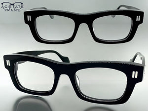 Classic Vintage Retro Style Clear Lens Optical EYEGLASSES Black Acetate Frame 2037